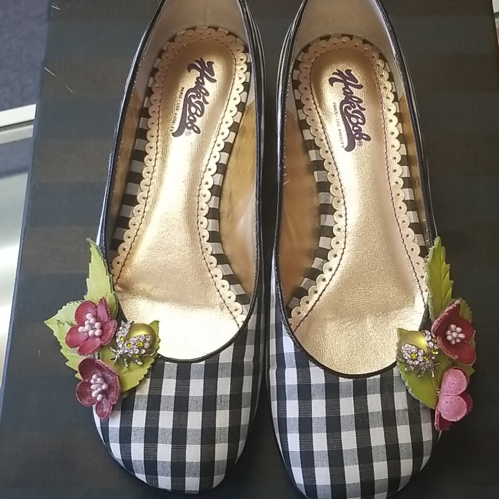Hale Bob Ladybug Checkered Slip-ons